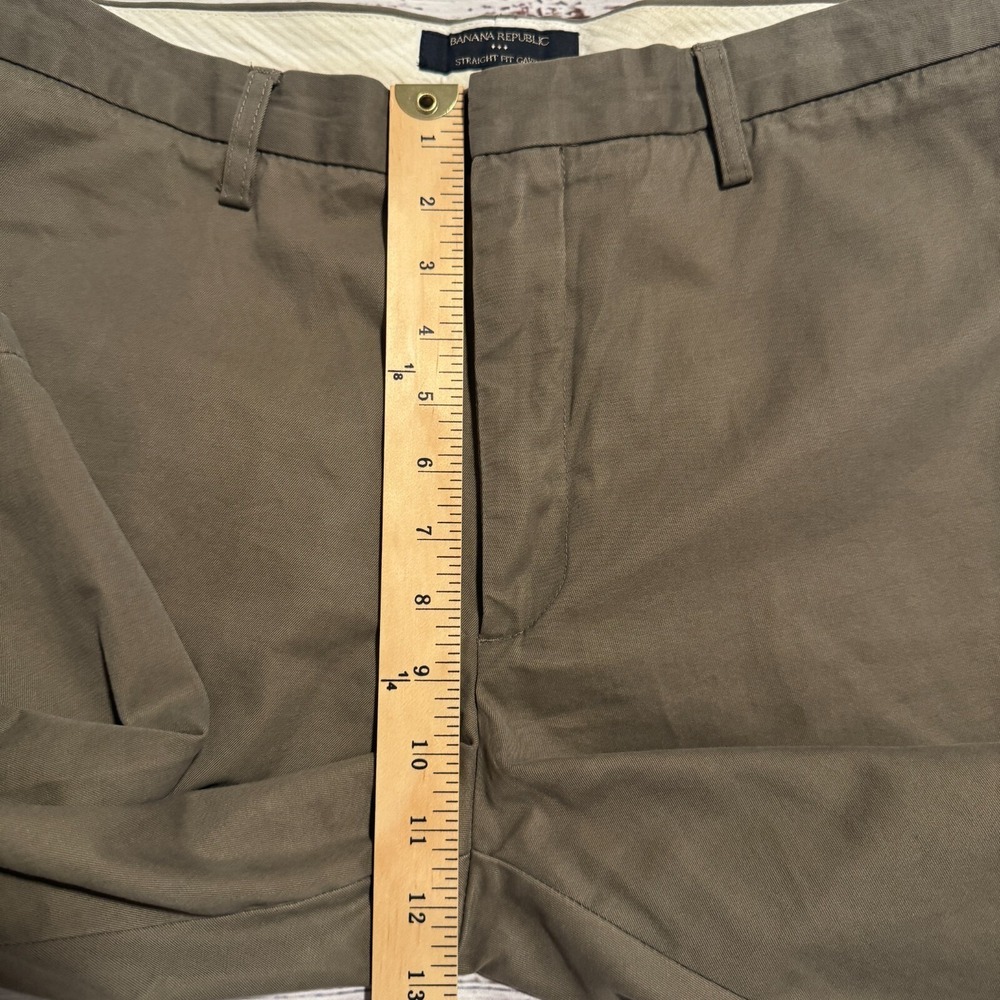 Banana Republic Straight Fit Gavin Chino Pants Brown Men's 34x34 (Fits 34x32) - Picture 14 of 16